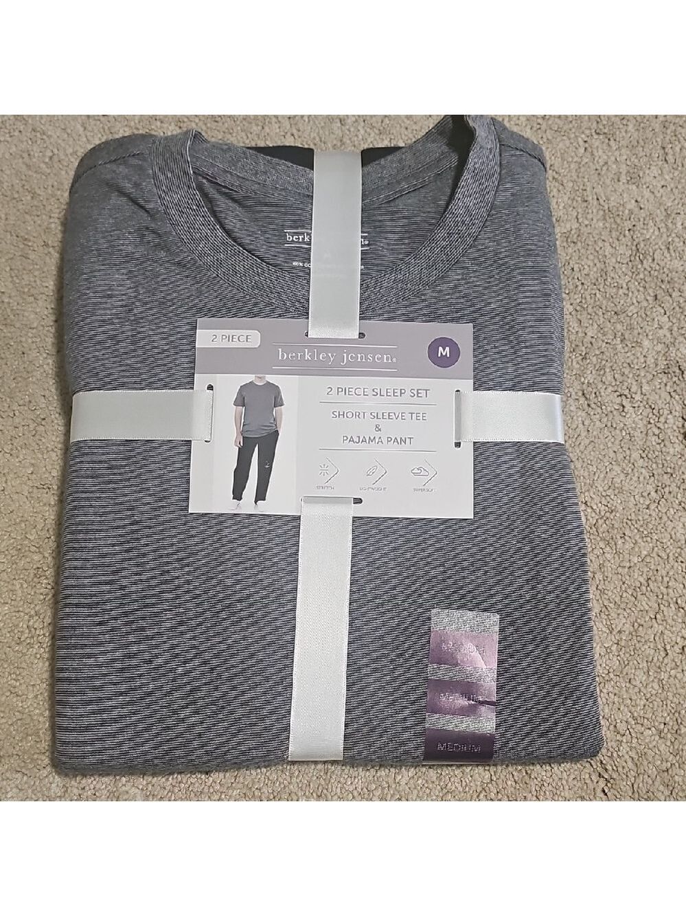 Berkley Jensen Gray 2pcs Pajama Set
